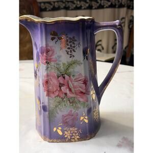 Antique porcelain pitcher, likely from the Meiji Period in Japan made in England